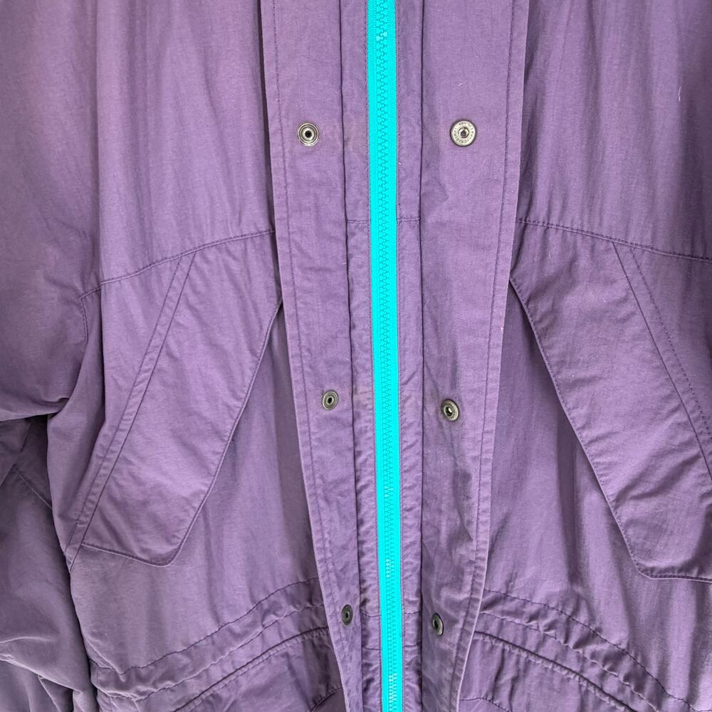 Vtg 90s Eddie Bauer Hooded Nylon Windbreaker Rain Jacket Mens Small - Picture 6 of 16